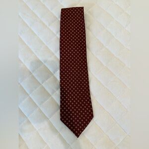 Ermenegildo Zegna Vintage Gold Dots Pattern Silk Traditional Tie